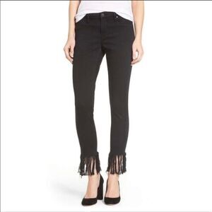 Blank NYC Black Be A Frayed Skinny Jeans Size 24‎